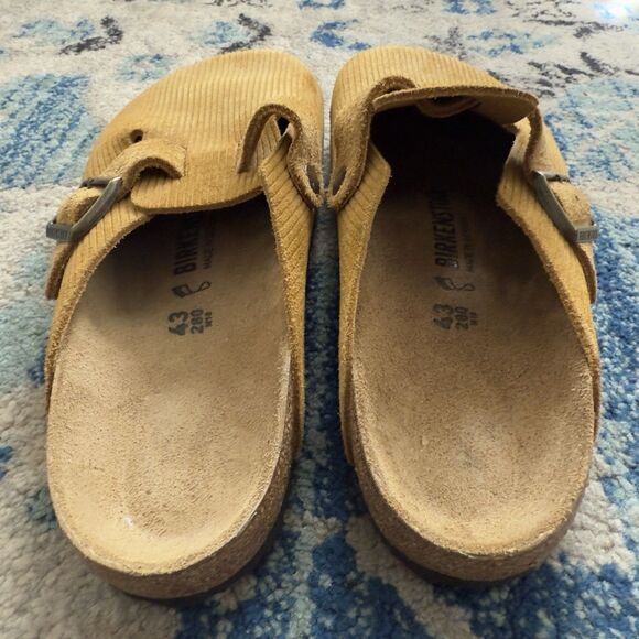 Birkenstock Boston Suede Embossed Corduroy Cork Brown Clog Men Size 10 NWOT main image 11